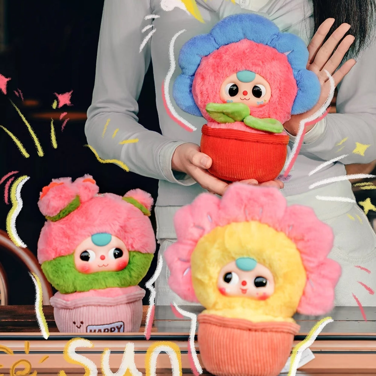 Baby Three-A Pot of Little Flower Plush Blind Box