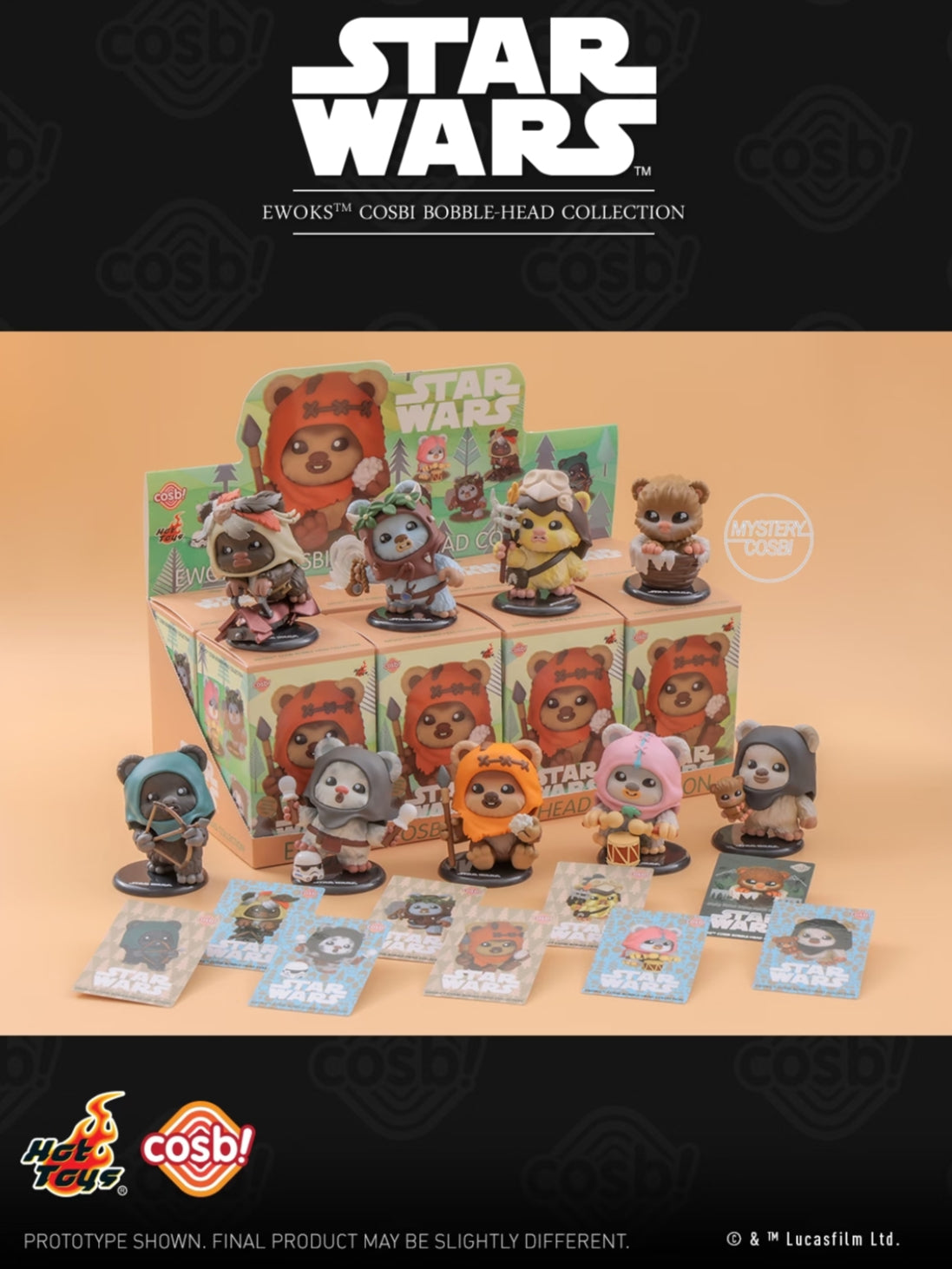 STAR WARS EWOKS COSBI BOBBLE-HEAD COLLEATION-preorder