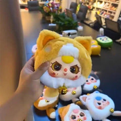 (B153)Babythree- Fortune cat zipper bag blind box arttoy