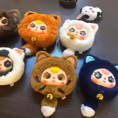 (B153)Babythree- Fortune cat zipper bag blind box arttoy