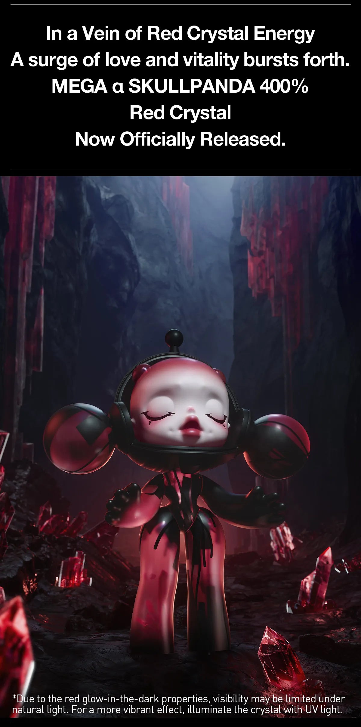 MEGA α SKULLPANDA 400% Red Crystal-Preorder