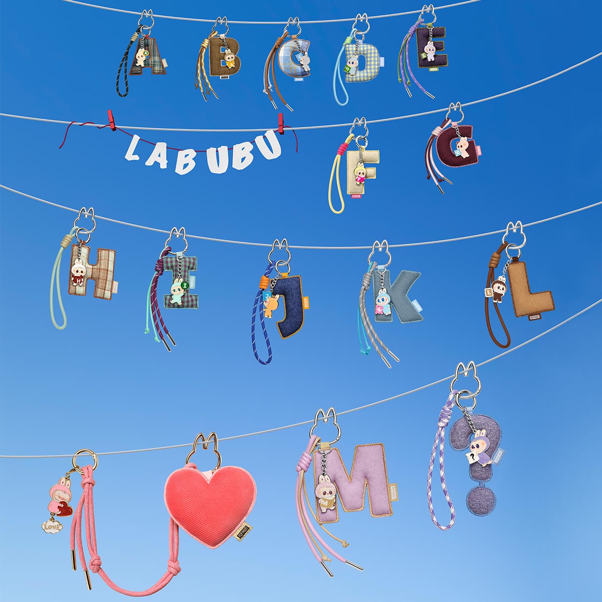THE MONSTERS Pin for Love Series- Letter Pendant Blind Box