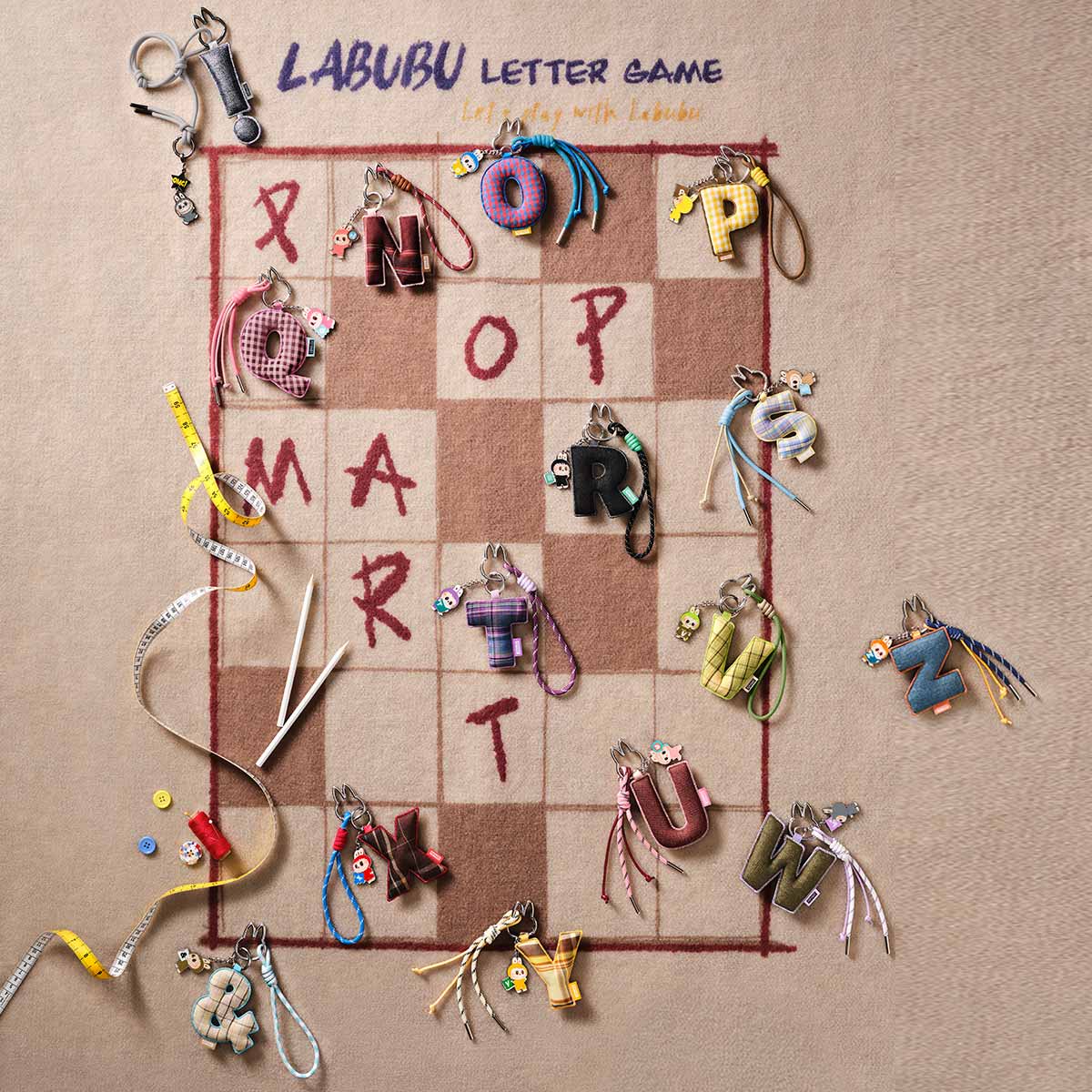 THE MONSTERS Pin for Love Series- Letter Pendant Blind Box