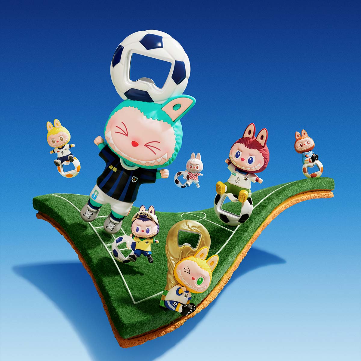 THE MONSTERS ¡Á FIFA SERIES - Bottle Opener Fridge Magnet Blind Box