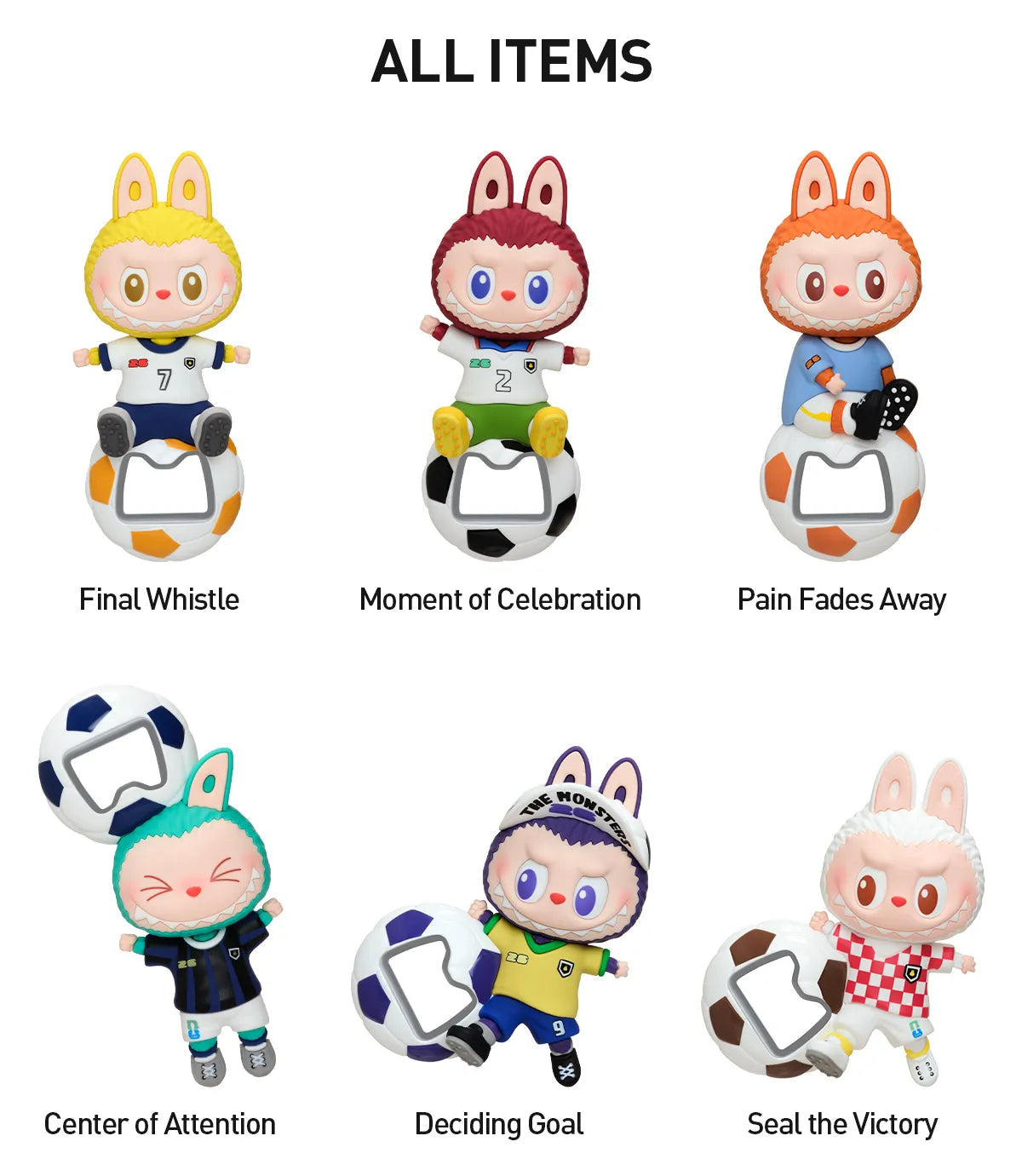 THE MONSTERS ¡Á FIFA SERIES - Bottle Opener Fridge Magnet Blind Box