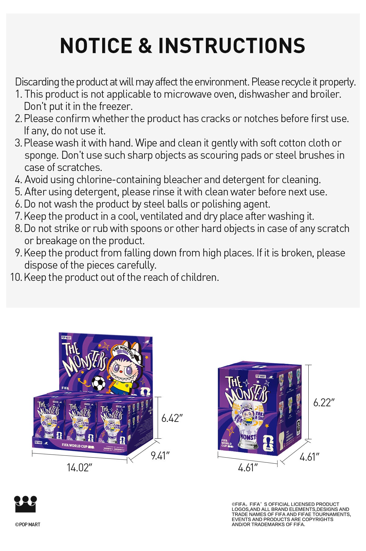 The Monsters X FIFA SEIRIES -Glass Cup Blind Box-Preorder