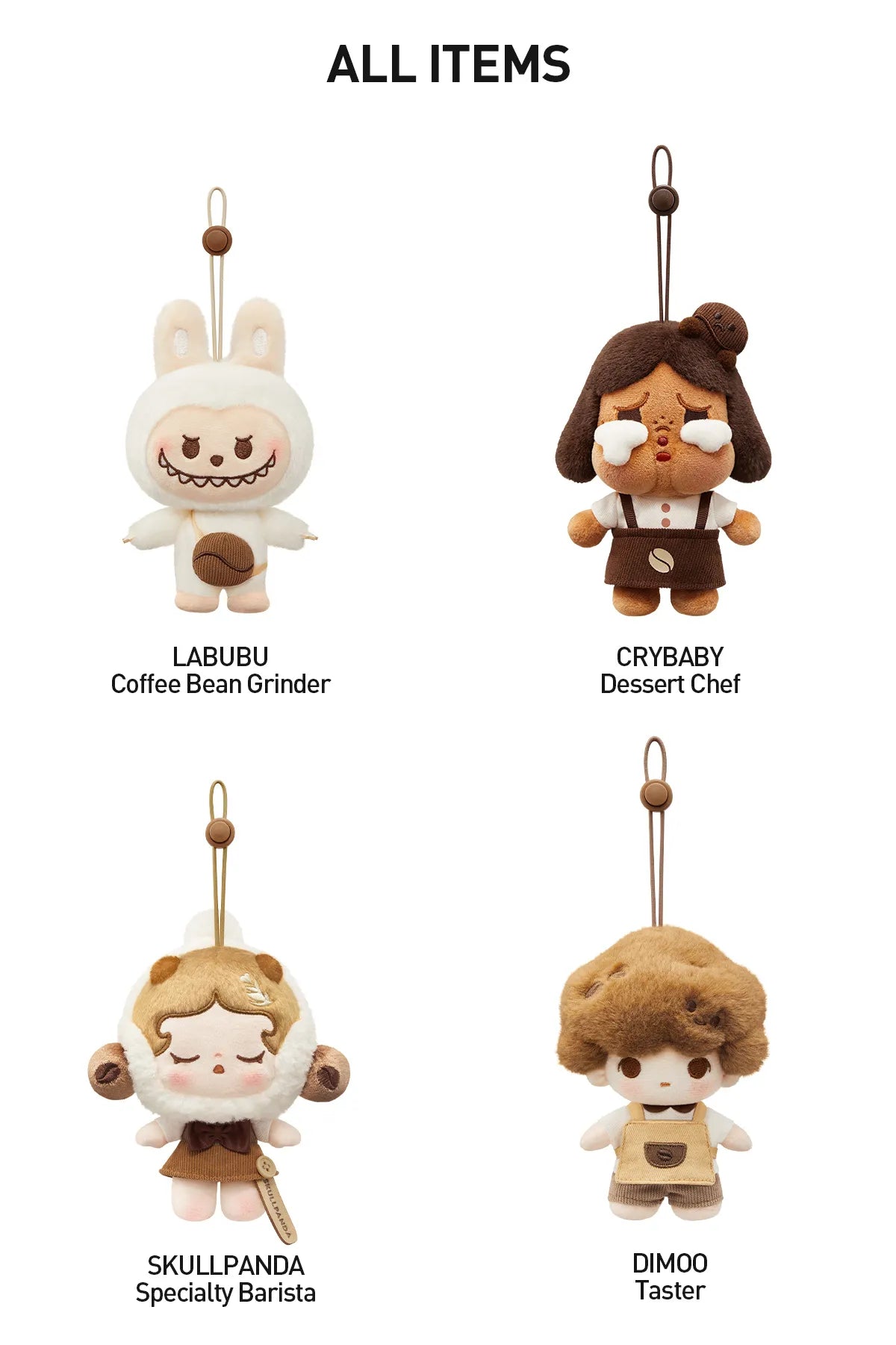 POP BEAN Coffee Factory Series-Plush Pendant-Preorder