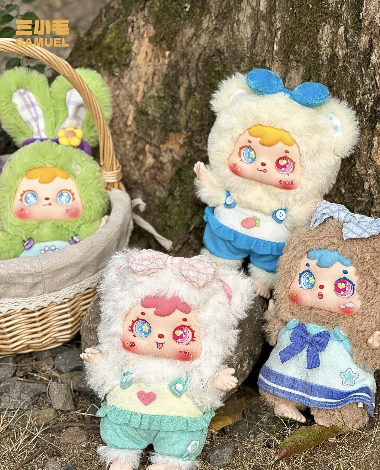 (S003)Tyke 3 little bear little rabbit happy picnic series pendant blind box